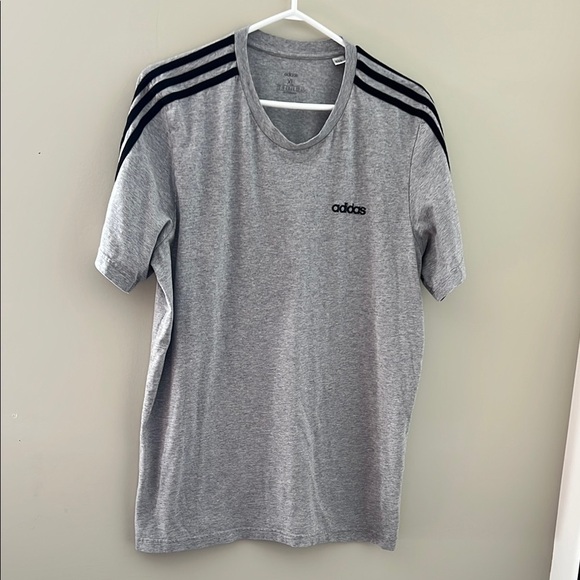 adidas Other - Adidas Gray 3 Stripe Athletic T-Shirt Men’s XL